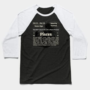 Pisces Women Personality Traits Baseball T-Shirt